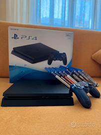 PS4 SLIM 500GB completa di scatola e cavi + giochi