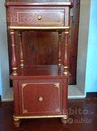 Comodino a colonne 1870 laccato