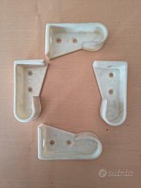 supporto asta bastone armadio 4 pezzi 