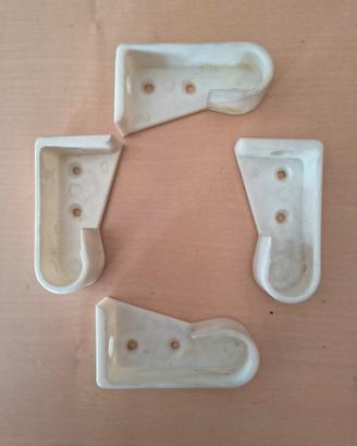 supporto asta bastone armadio 4 pezzi 