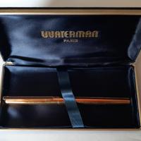 Penna stilografica WATERMAN placcata oro