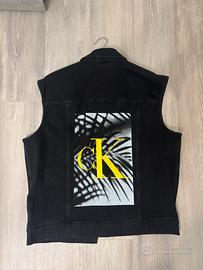 gilet in denim con logo Calvin Klein Jeans