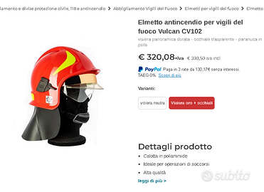 casco vigili del fuoco VULCAN CV102