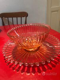 Centrotavola vintage ciotola e piatto