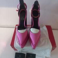 Versace Décolleté Seta Fucsia taglia 38 Nuove