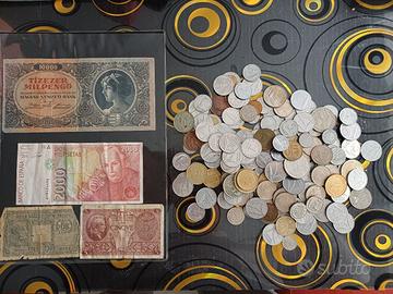 2 lotti monete e banconote