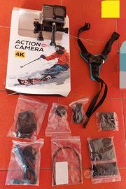 Action camera 4k multi accessoriata