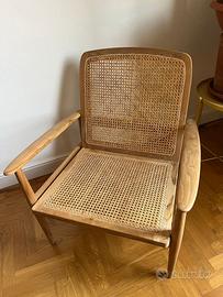 Poltrona in tek e rattan ZARA HOME