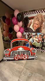 Macchinetta Photobooth a tema Grease  stile anni50