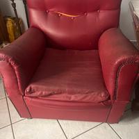 Poltrona/ letto singolo in pelle