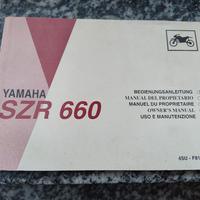 libretto manutenzione Yamaha SZR 660