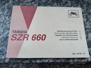 libretto manutenzione Yamaha SZR 660