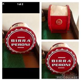 Portatovaglioli in metallo birra Peroni