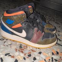 Jordan 1 GS nere/bianche taglia 37.5,originali-