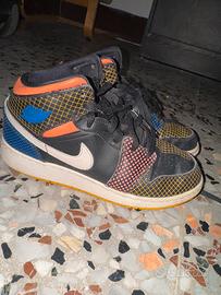Jordan 1 GS nere/bianche taglia 37.5,originali-