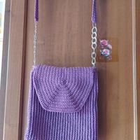 borsa in cordino colore malva per bimba/ adolescen