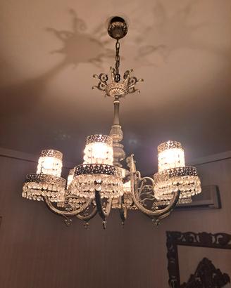 Lampadario Classico Vintage in Bronzo/O