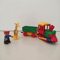Vintage Lego Duplo Push Treno Zoo