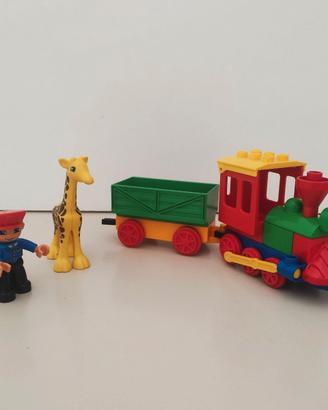 Vintage Lego Duplo Push Treno Zoo