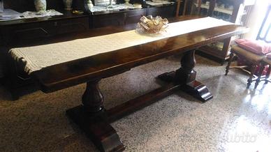 Tavolo Fratino del 600 e 6 sedie noce