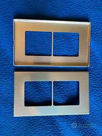 2 Placche Magic BTicino 504/42/X  per 2 shuko