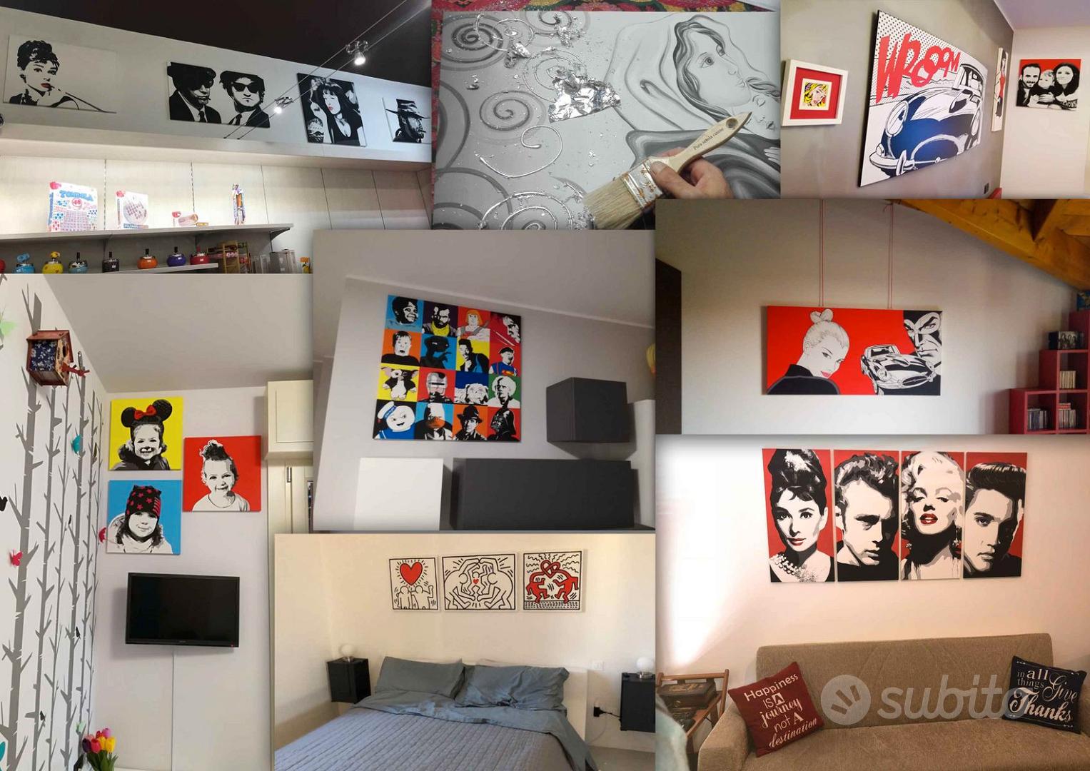 Quadro Dipinto A Mano Su Tela Lupin Pop Art - Arredamento e Casalinghi In  vendita a Taranto