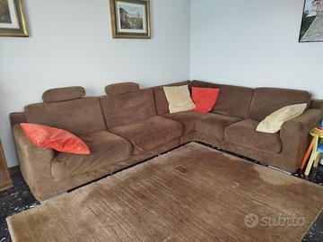 Divano busnelli angolare in alcantara