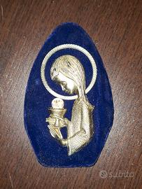 Quadretto Angelo vintage in Peltro