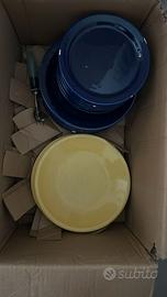 piatti blue e gialli