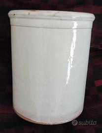 Contenitore di terracotta smaltata vintage 