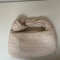 Borsa intrecciata beige
