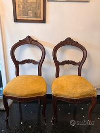 Coppia di sedie legno