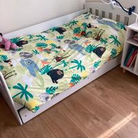 letto bambini 160x80 cm con cassetto e sponda