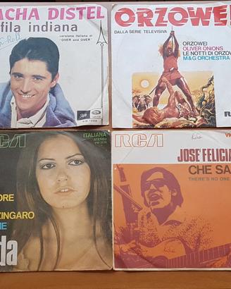 Dischi 45 giri in vinile di vari artisti e generi