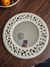 specchio tondo intagliato