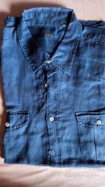 Camicia uomo, manica lunga, tg.xxl, lino
