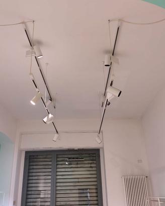 Illuminazione binari elettrificati+faretti -Milano