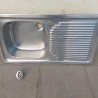 Lavandino Lavello Lavabo da Cucina in Acciaio Rex