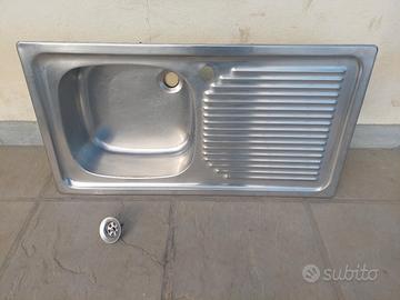 Lavandino Lavello Lavabo da Cucina in Acciaio Rex