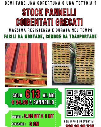 PROMO ESTATE - STOCK PANNELLI GRECATI COIBENTATI