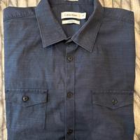 Camicia Calvin Klein slim fit taglia L uomo blu