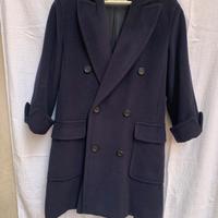 Cappotto Max Mara cashmere lana blu scuro tg 44