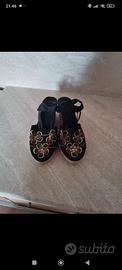 Espadrillas donna decorazioni oro