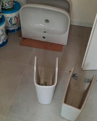 doppio lavabo in ceramica nuovo