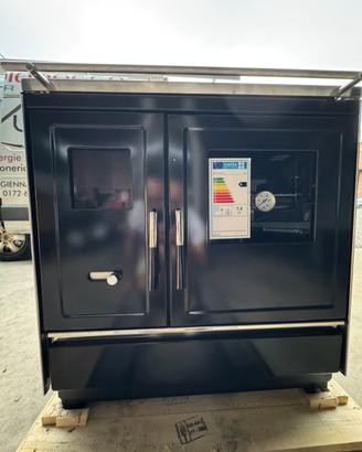 STUFA/CUCINA A LEGNA mod.ARES da 7,4kw A PIROLISI