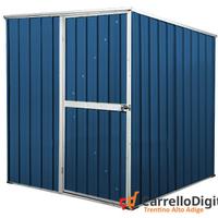 Box da giardino lamiera 175x185cm 2,92mq blu