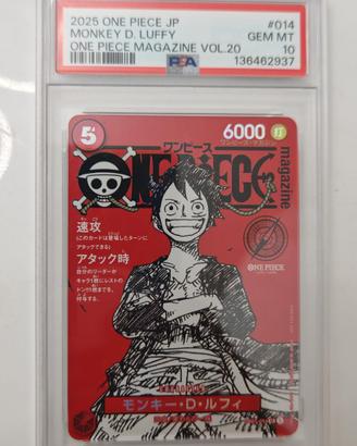 One piece card PSA10