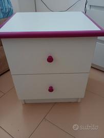 comodino laccato bianco nuovo 