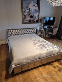Letto matrimoniale Chesterfield con rete
