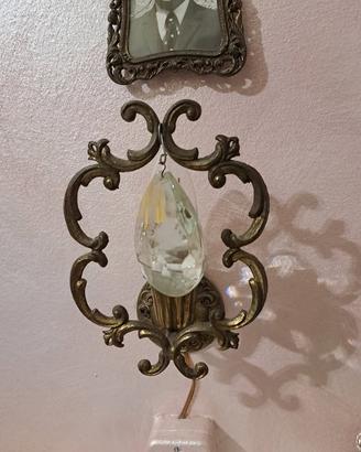 lampadario in ferro battuto camera